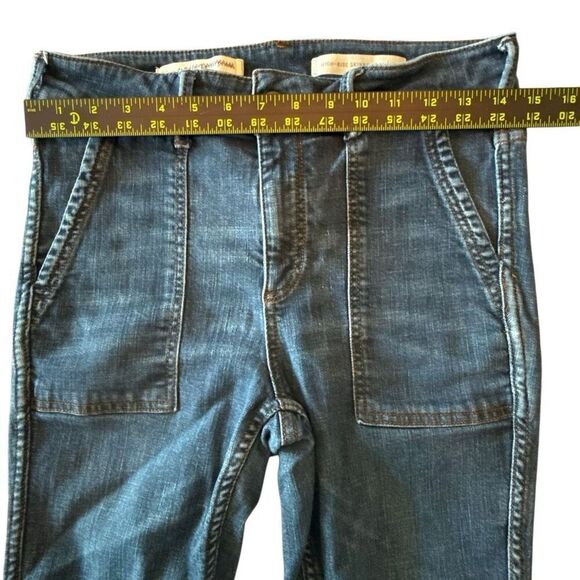 Pilcro And The Letterpress By Anthropologie Zip Fly Skinny Jeans Blue Size 29 - Picture 5 of 7